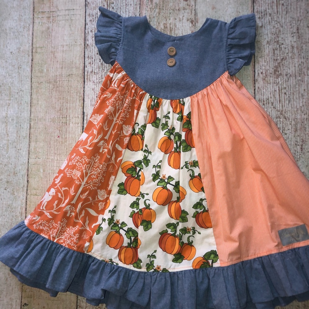 COPY - Eleanore Rose size 6/7 pumpkin fall dress